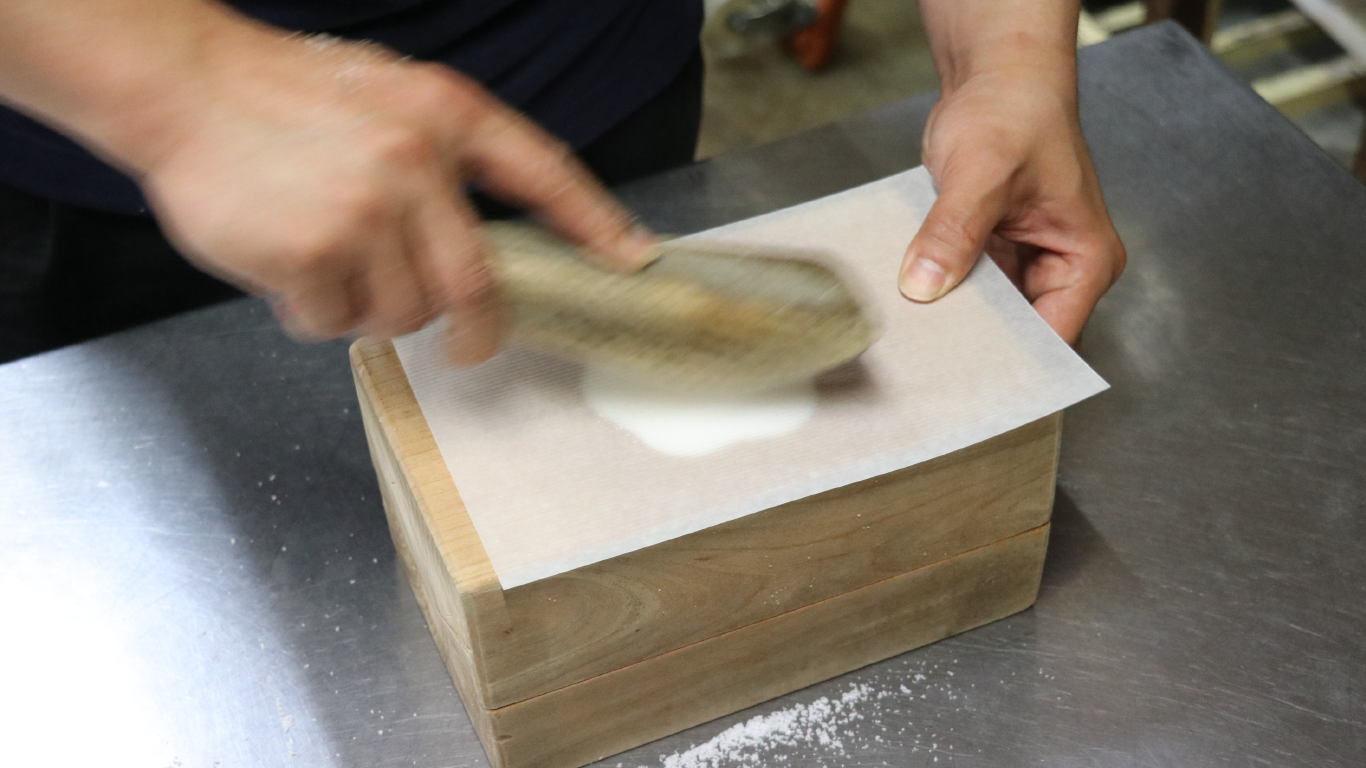 落雁づくり工程の様子