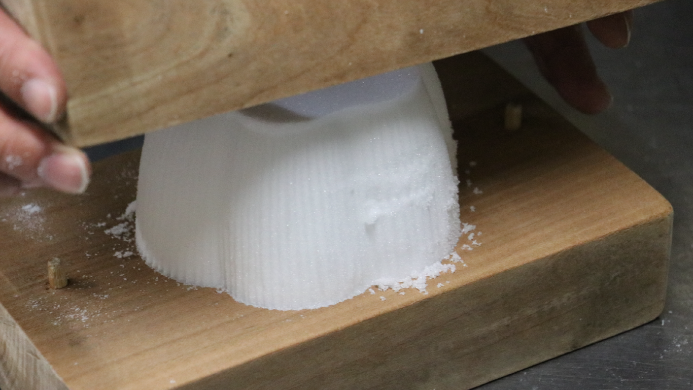 落雁づくり工程の様子