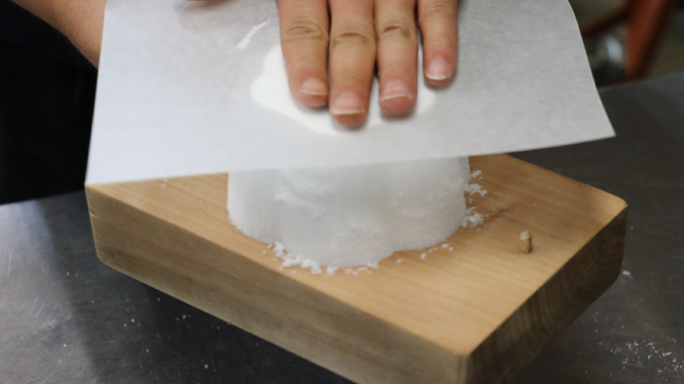 落雁づくり工程の様子